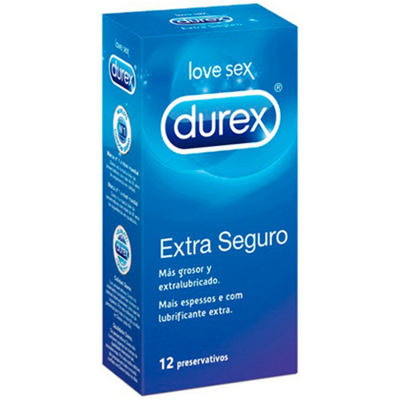 DUREX PRESERVATIVOS EXTRA SEGURO 12 U.