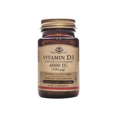 VITAMINA D3 4000UI SOLGAR 60 CAPS